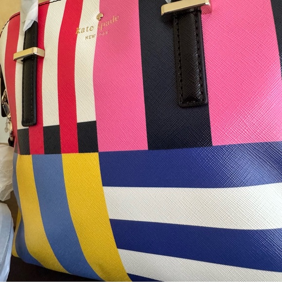 Kate Spade Story Book Cedar Street Flag Stripes Maise Satchel NWT - Picture 14 of 14